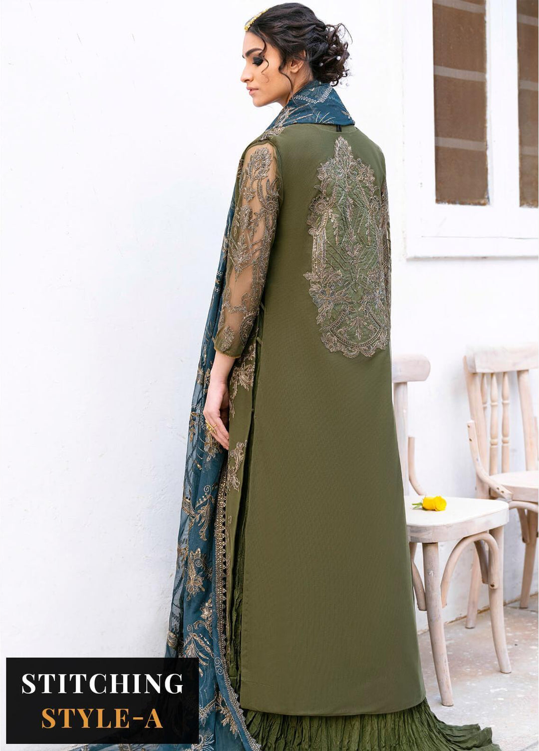 Iznik Embroidered Net Suits Unstitched 3 Piece IZ23-C2 CC-16 Kamila - Luxury Collection