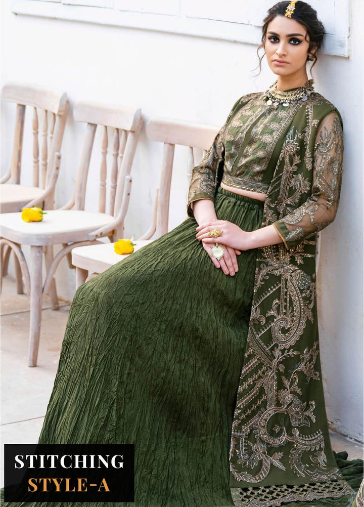 Iznik Embroidered Net Suits Unstitched 3 Piece IZ23-C2 CC-16 Kamila - Luxury Collection