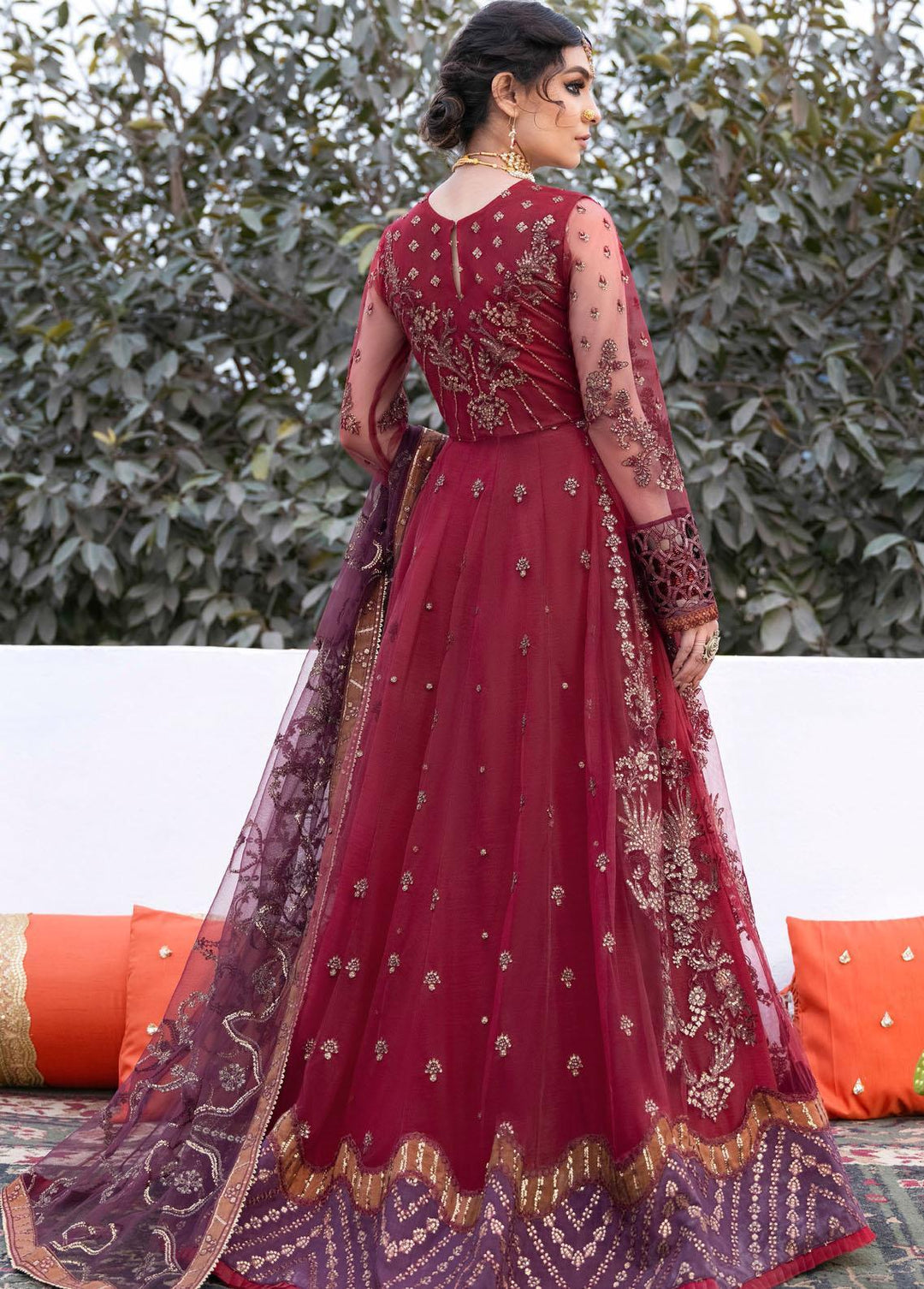 Iznik Embroidered Net Suits Unstitched 3 Piece IZ23-C2 CC-17 Cara - Luxury Collection