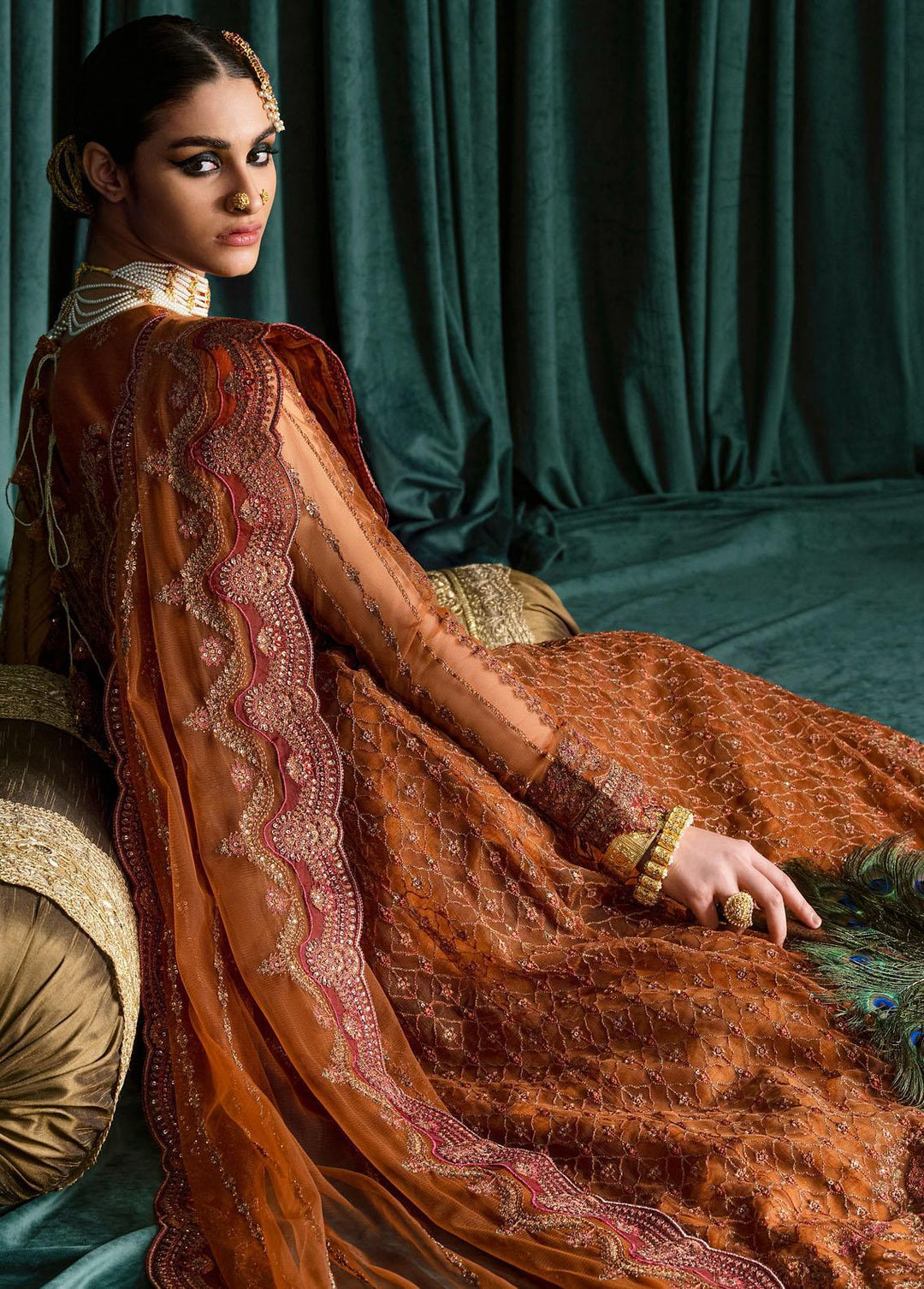 Iznik Embroidered Net Suits Unstitched 3 Piece IZ23-C2 CC-19 Renee - Luxury Collection