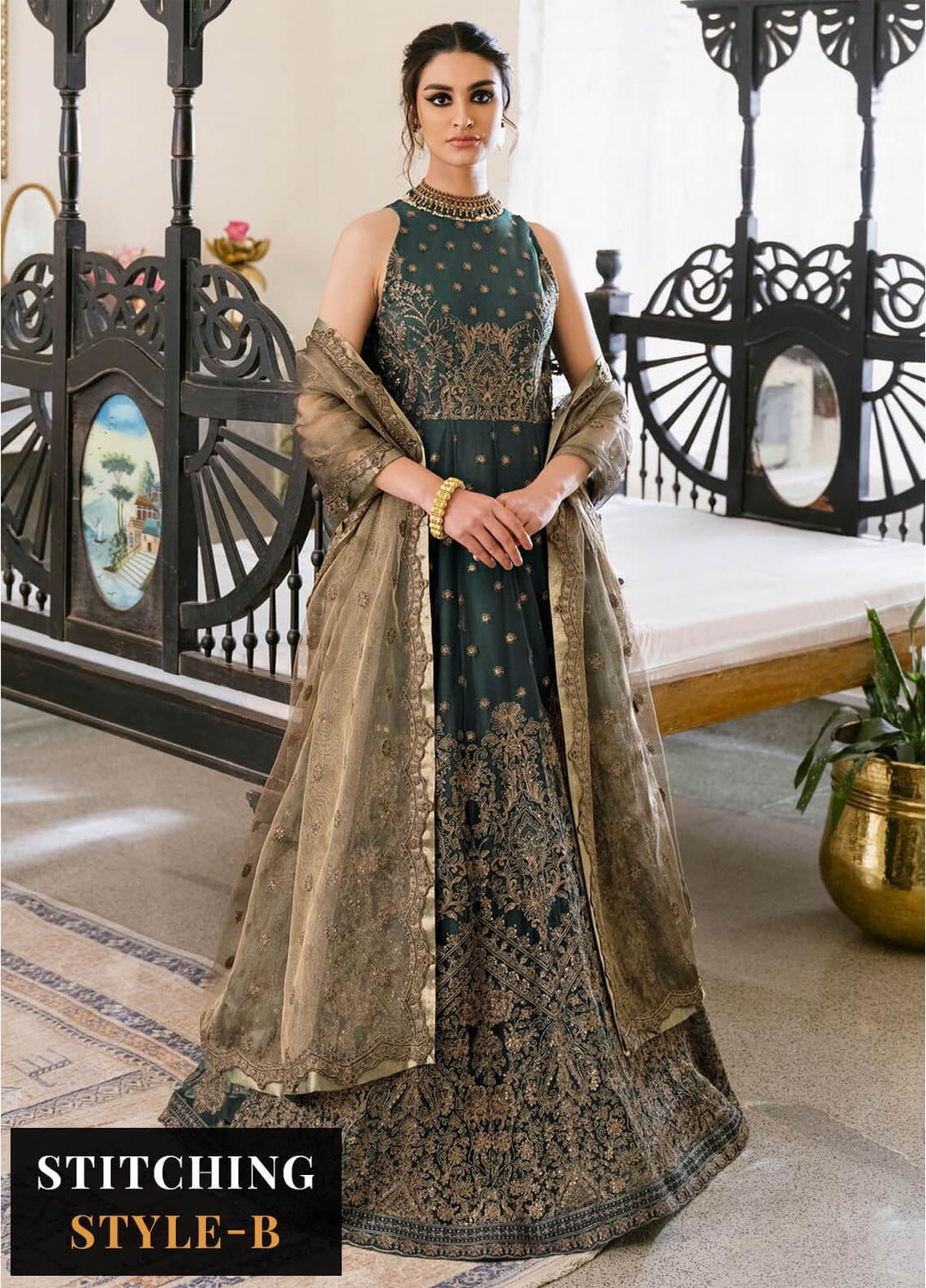 Iznik Embroidered Net Suits Unstitched 3 Piece IZ23-C2 CC-20 Mia - Luxury Collection