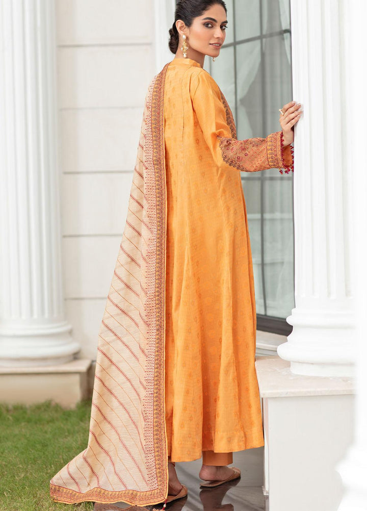 Iznik Embroidered Lawn Suits Unstitched 3 Piece IZ21EF 11 Striking Orange - Festive Collection