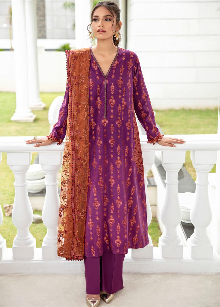 Iznik Embroidered Lawn Suits Unstitched 3 Piece IZ21EF 12 Intense Magenta - Festive Collection