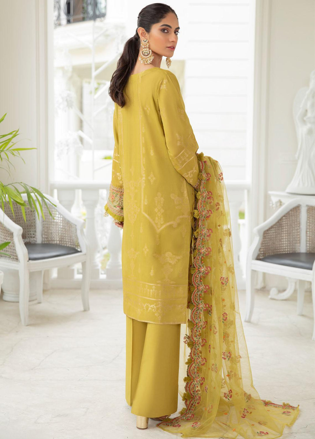Iznik Embroidered Lawn Suits Unstitched 3 Piece IZ21EF 13 Lemon Yellow - Festive Collection