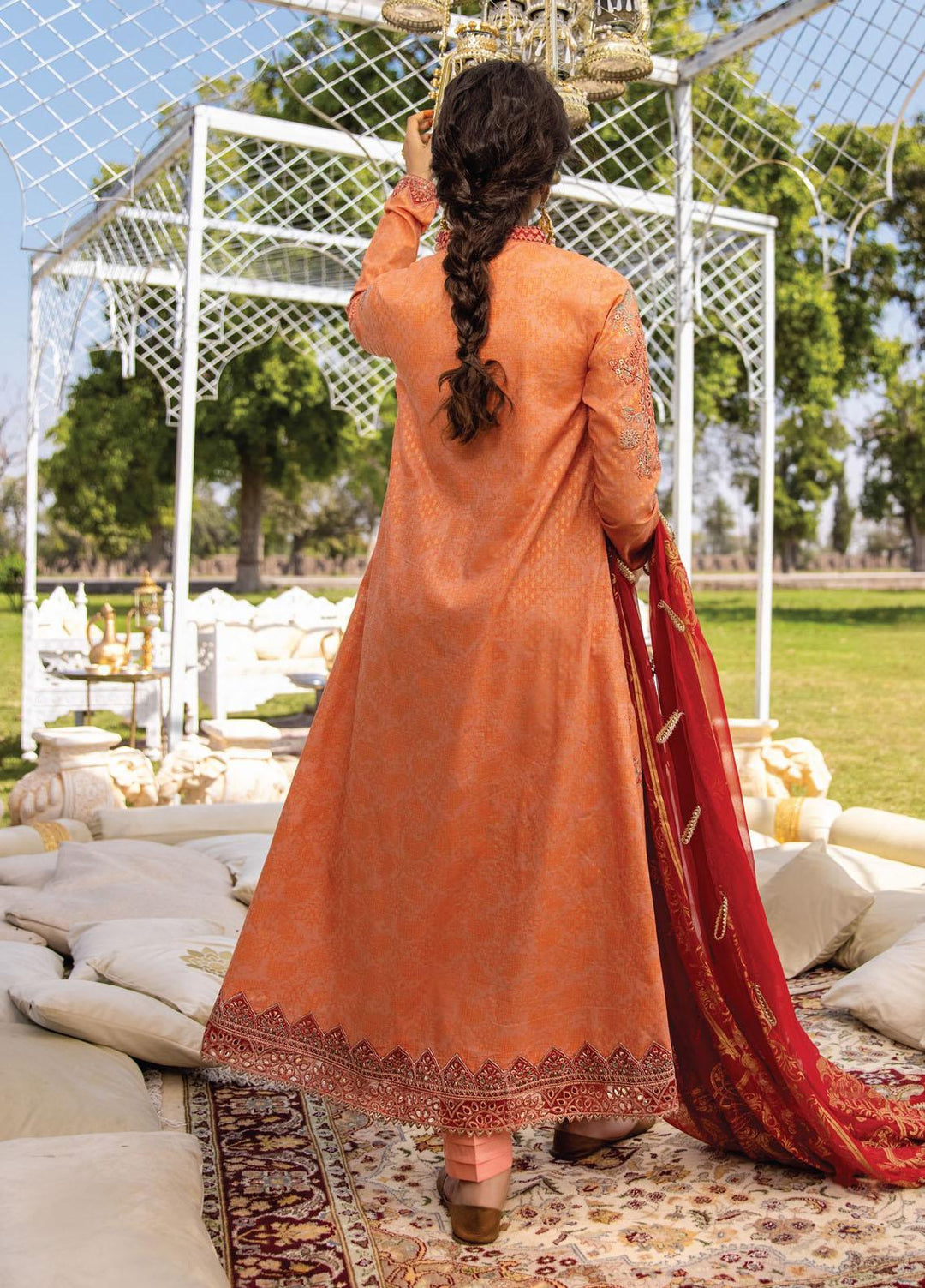 Iznik Embroidered Lawn Suits Unstitched 3 Piece IZ21F 01 Qila - Festive Collection