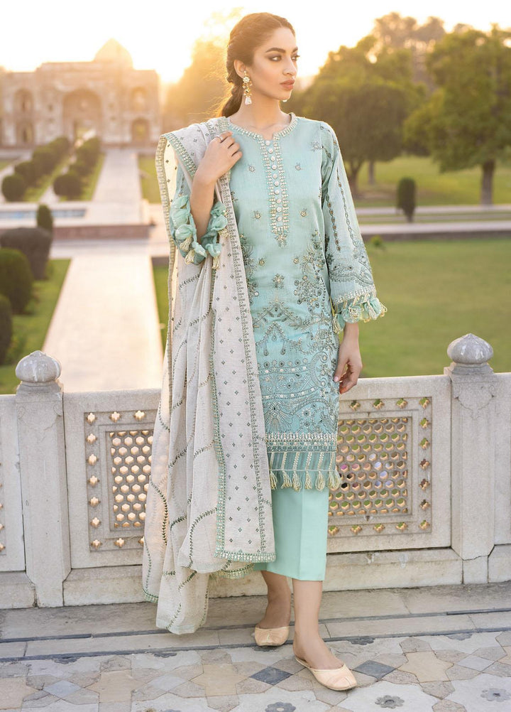 Iznik Embroidered Paper Cotton Suits Unstitched 3 Piece IZ21F 02 Bahaar - Festive Collection