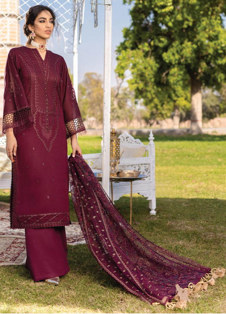 Iznik Embroidered Lawn Suits Unstitched 3 Piece IZ21F 06 Aksam - Festive Collection