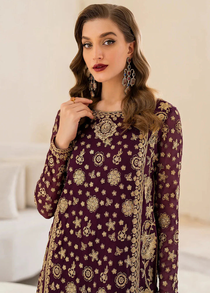 Iznik Embroidered Chiffon Suits Unstitched 3 Piece IZ24CC CC-42 - Luxury Collection