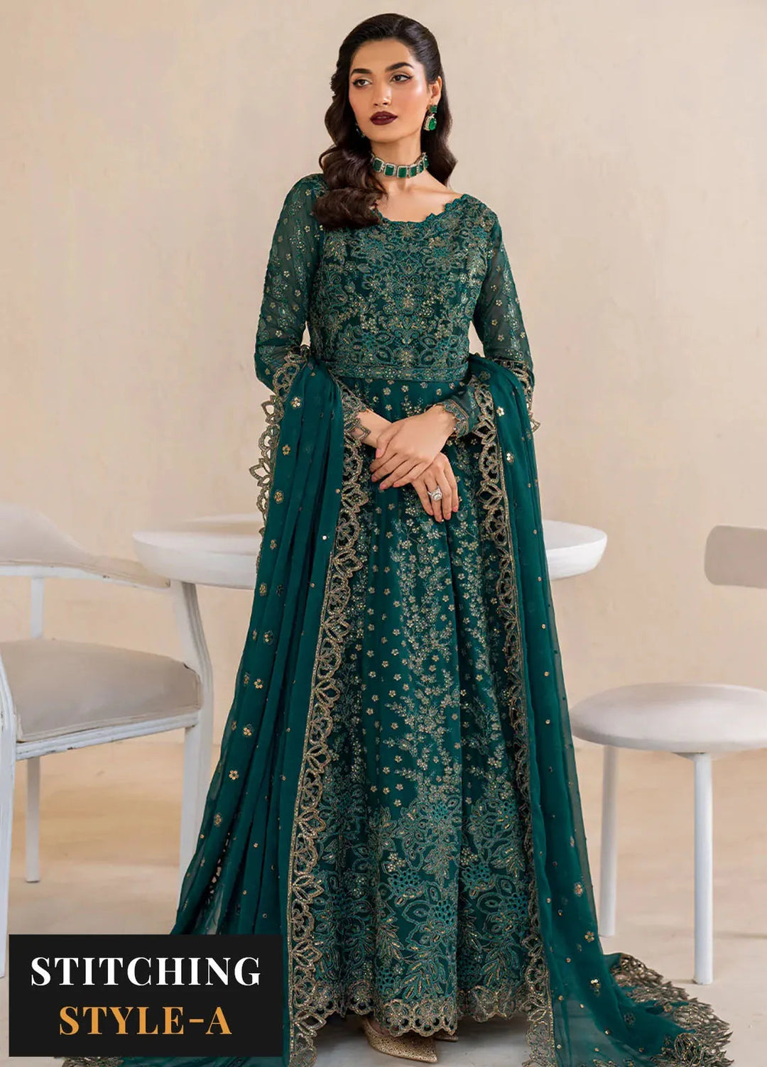 Iznik Embroidered Chiffon Suits Unstitched 3 Piece IZ24CC CC-47 - Luxury Collection