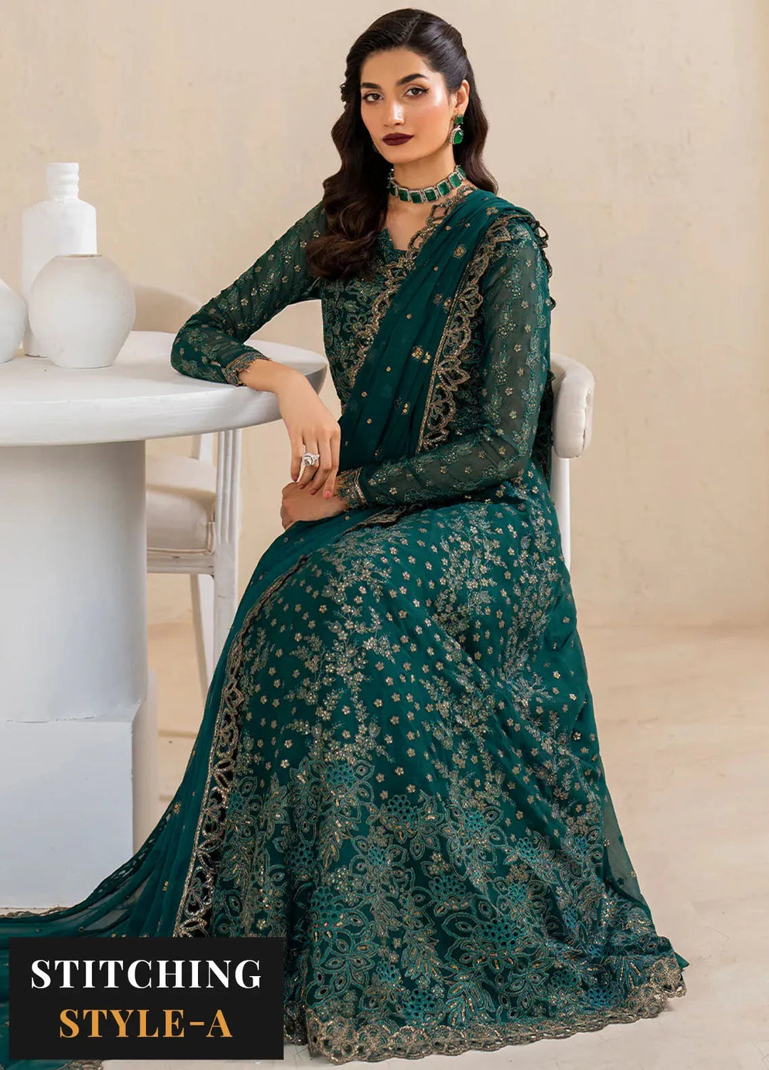 Iznik Embroidered Chiffon Suits Unstitched 3 Piece IZ24CC CC-47 - Luxury Collection