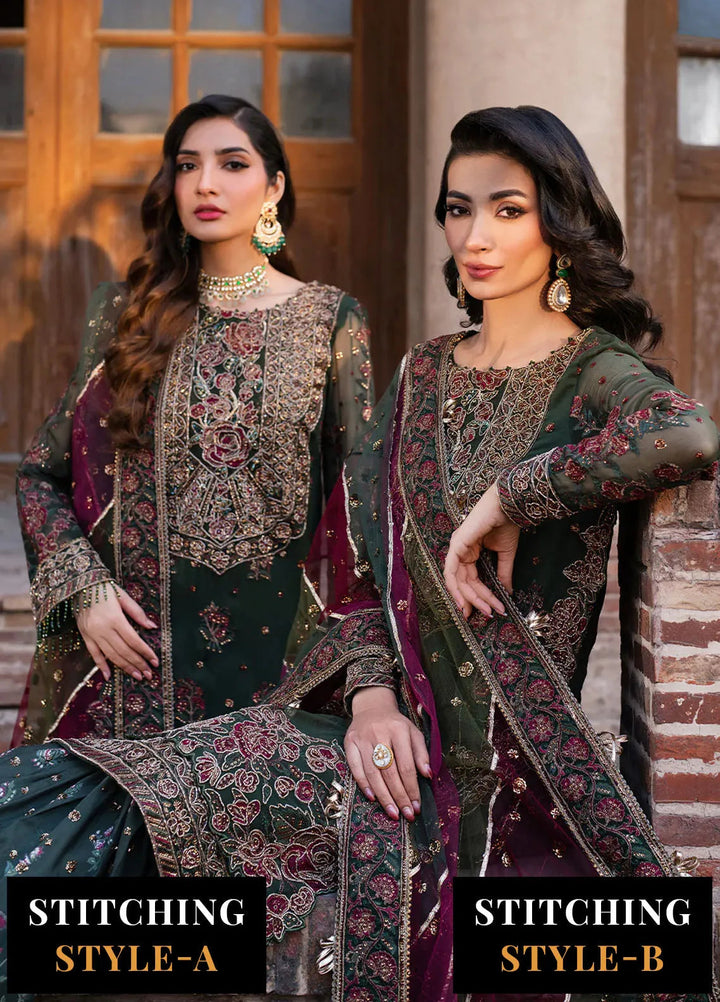 Iznik Embroidered Chiffon Suits Unstitched 3 Piece IZ25LC ILC-01 - Luxury Collection
