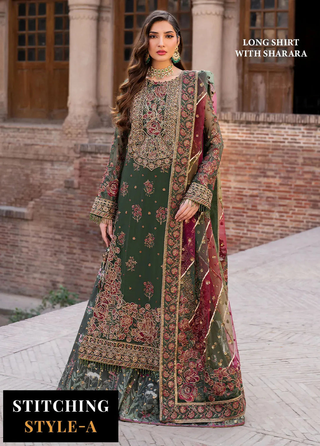 Iznik Embroidered Chiffon Suits Unstitched 3 Piece IZ25LC ILC-01 - Luxury Collection