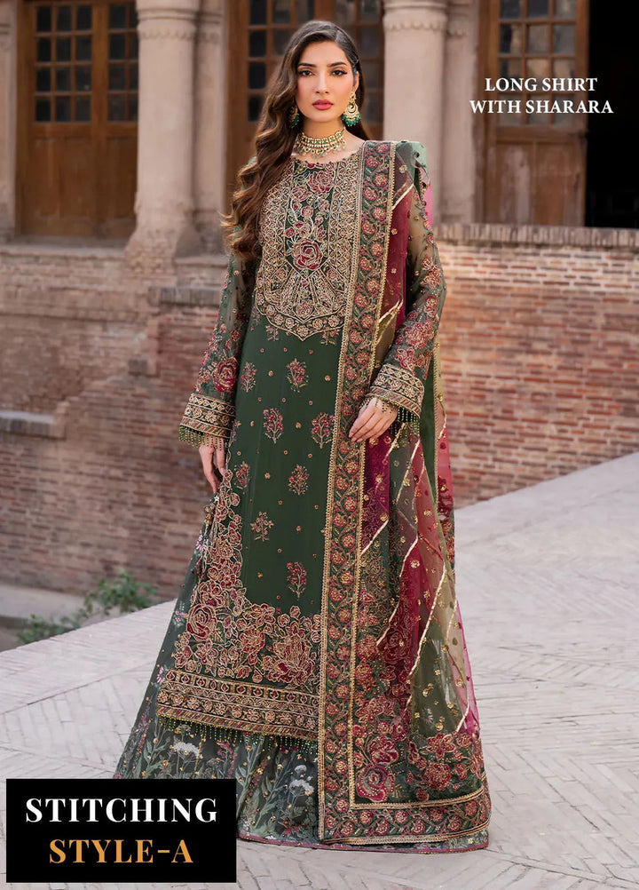 Iznik Embroidered Chiffon Suits Unstitched 3 Piece IZ25LC ILC-01 - Luxury Collection