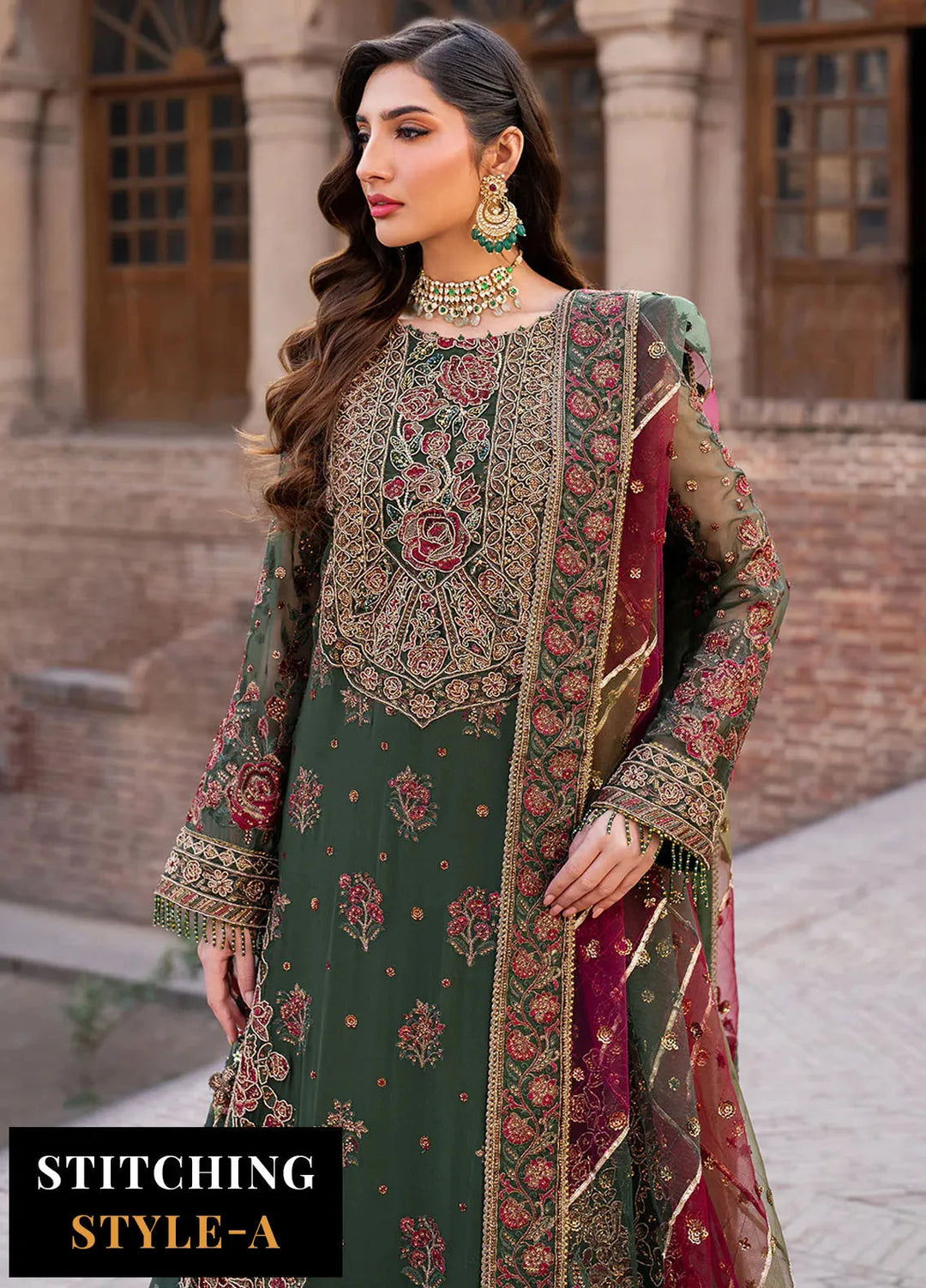 Iznik Embroidered Chiffon Suits Unstitched 3 Piece IZ25LC ILC-01 - Luxury Collection