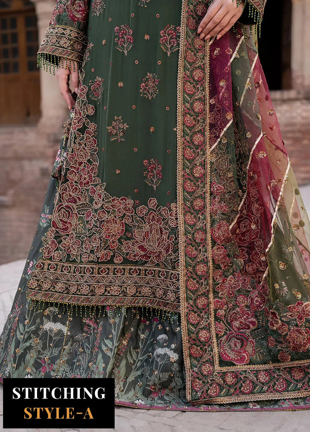 Iznik Embroidered Chiffon Suits Unstitched 3 Piece IZ25LC ILC-01 - Luxury Collection