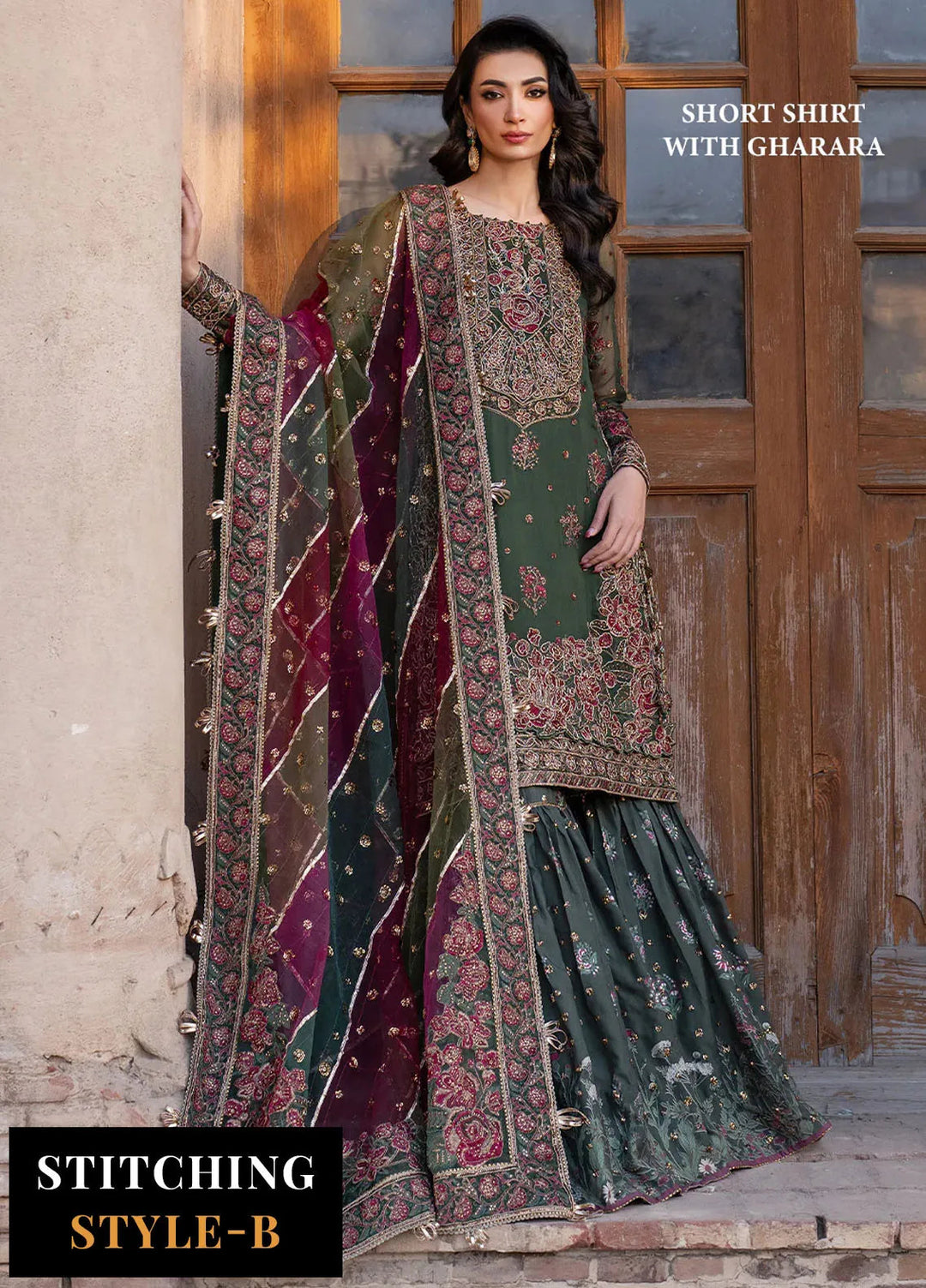 Iznik Embroidered Chiffon Suits Unstitched 3 Piece IZ25LC ILC-01 - Luxury Collection