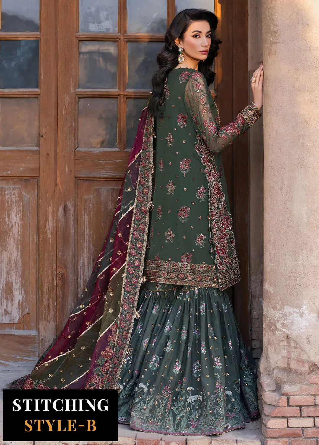 Iznik Embroidered Chiffon Suits Unstitched 3 Piece IZ25LC ILC-01 - Luxury Collection