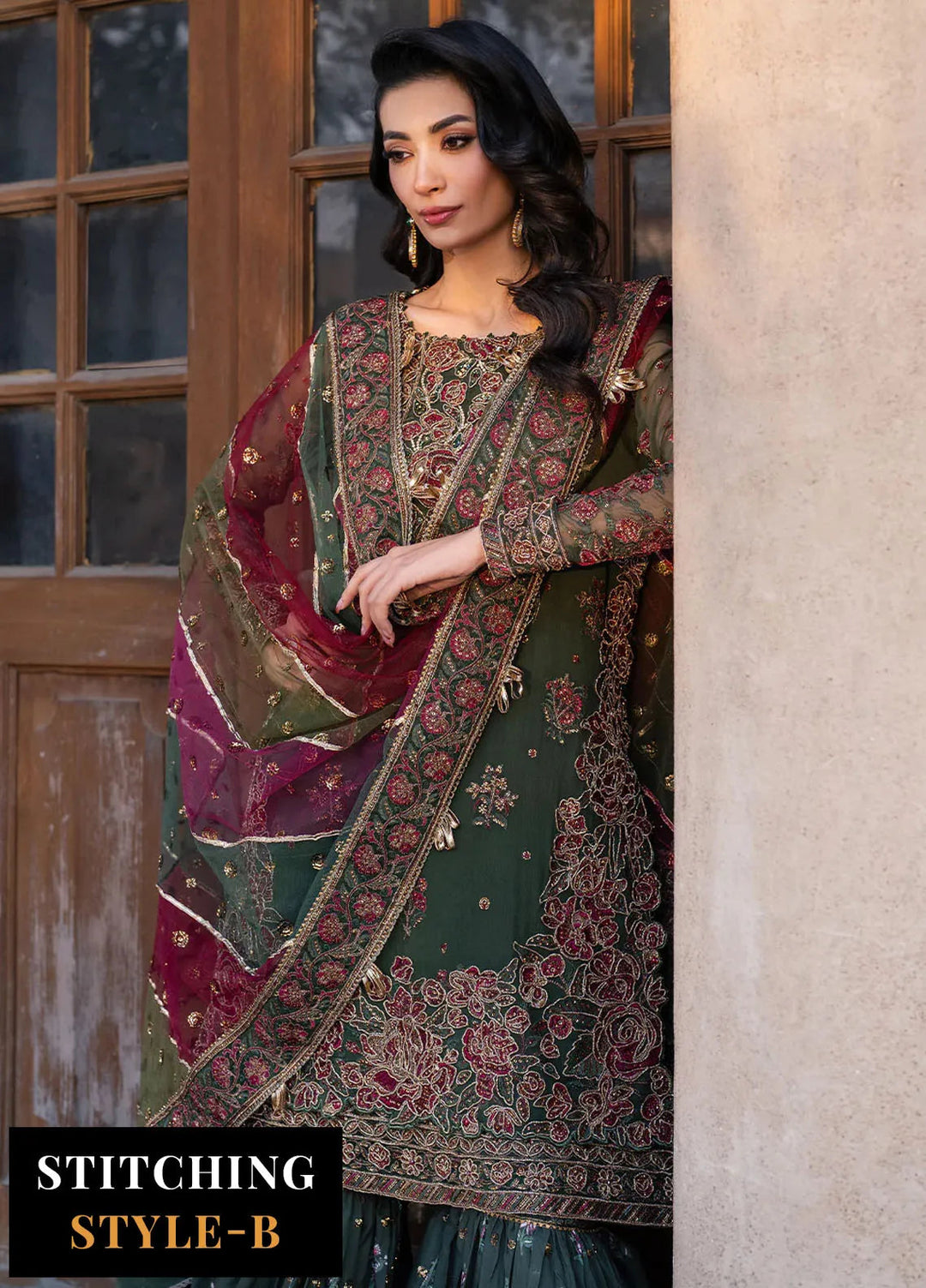 Iznik Embroidered Chiffon Suits Unstitched 3 Piece IZ25LC ILC-01 - Luxury Collection