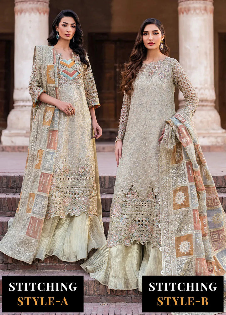 Iznik Embroidered Chiffon Suits Unstitched 3 Piece IZ25LC ILC-02 - Luxury Collection