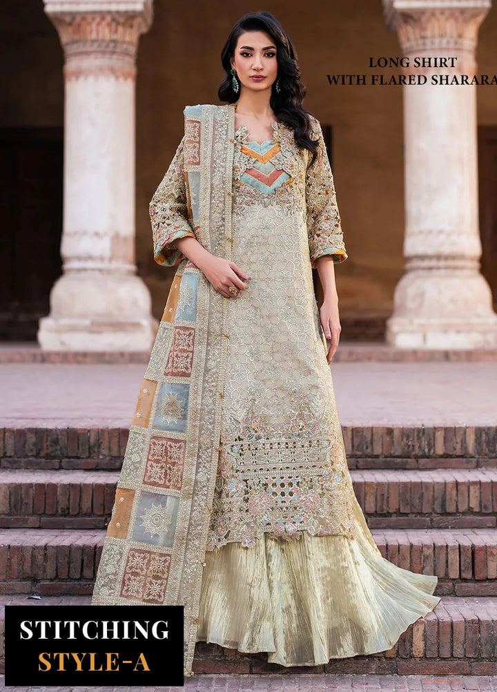 Iznik Embroidered Chiffon Suits Unstitched 3 Piece IZ25LC ILC-02 - Luxury Collection