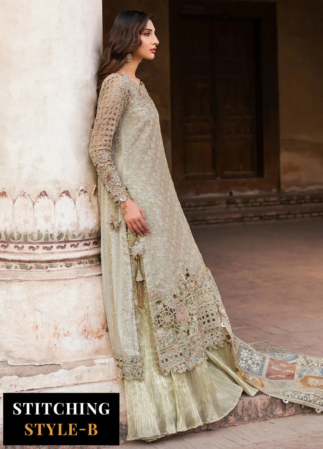 Iznik Embroidered Chiffon Suits Unstitched 3 Piece IZ25LC ILC-02 - Luxury Collection