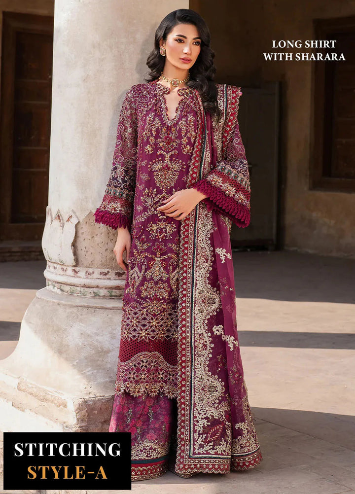 Iznik Embroidered Chiffon Suits Unstitched 3 Piece IZ25LC ILC-04 - Luxury Collection