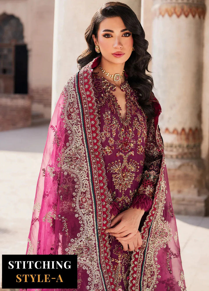 Iznik Embroidered Chiffon Suits Unstitched 3 Piece IZ25LC ILC-04 - Luxury Collection