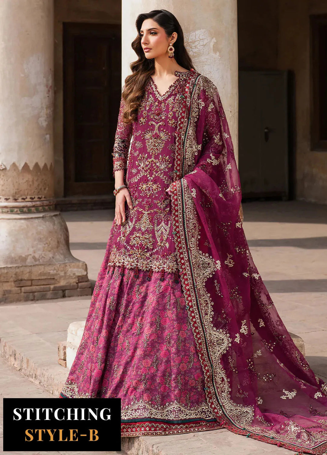 Iznik Embroidered Chiffon Suits Unstitched 3 Piece IZ25LC ILC-04 - Luxury Collection