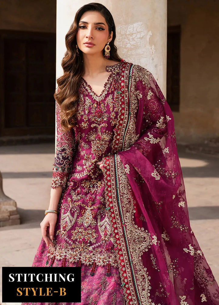 Iznik Embroidered Chiffon Suits Unstitched 3 Piece IZ25LC ILC-04 - Luxury Collection