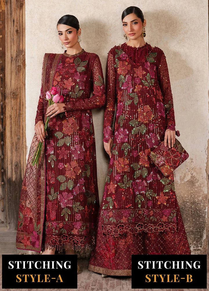 Iznik Embroidered Chiffon Suits Unstitched 3 Piece IZ25LC ILC-05 - Luxury Collection