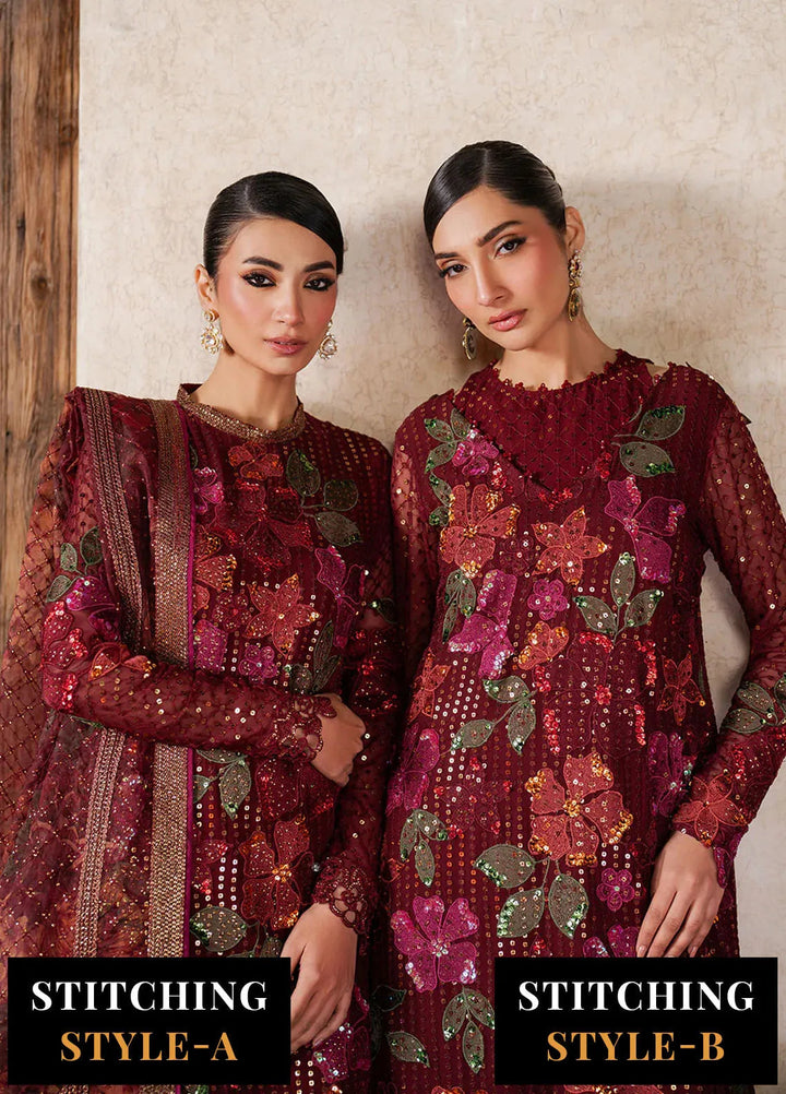 Iznik Embroidered Chiffon Suits Unstitched 3 Piece IZ25LC ILC-05 - Luxury Collection
