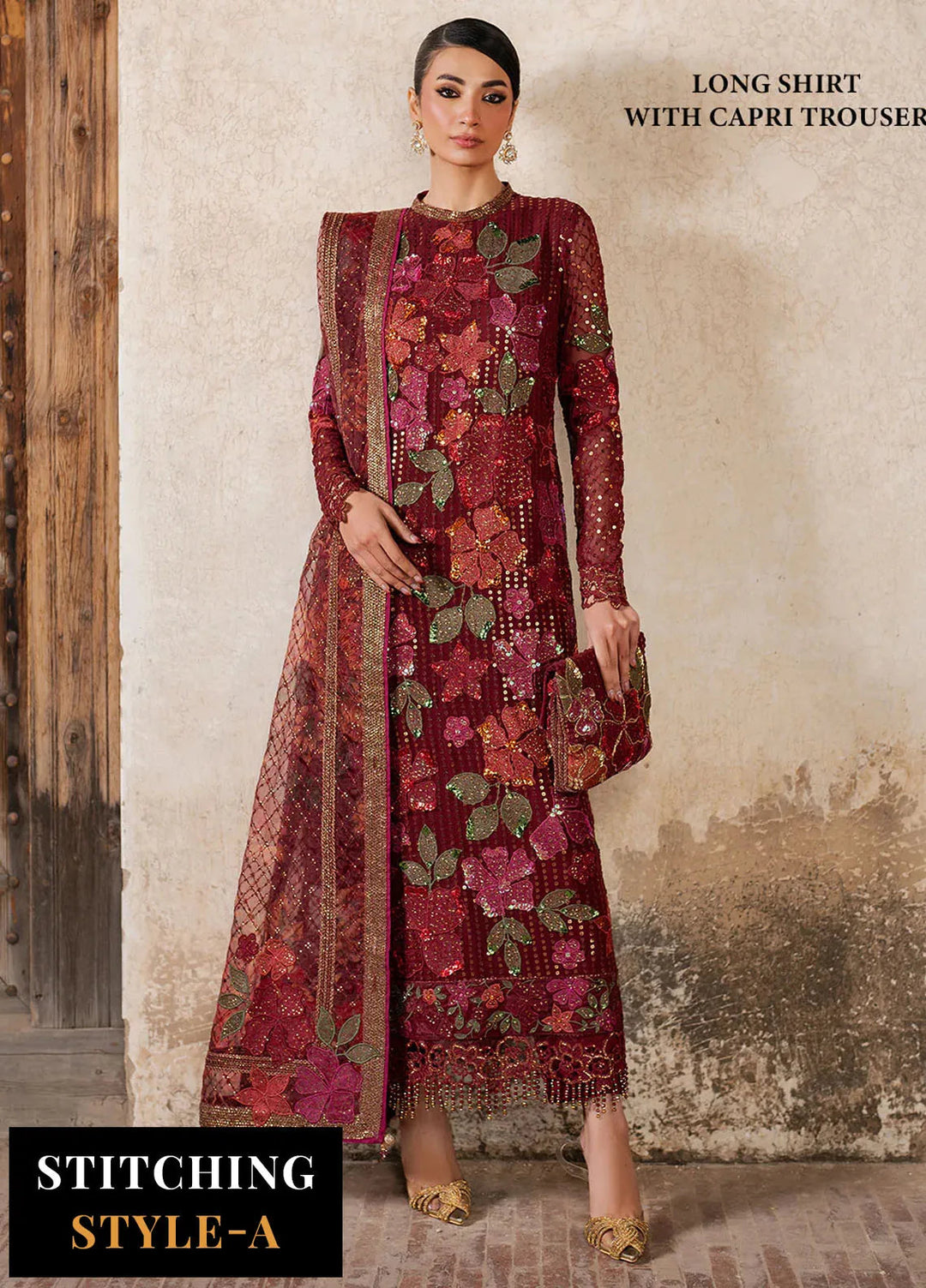 Iznik Embroidered Chiffon Suits Unstitched 3 Piece IZ25LC ILC-05 - Luxury Collection