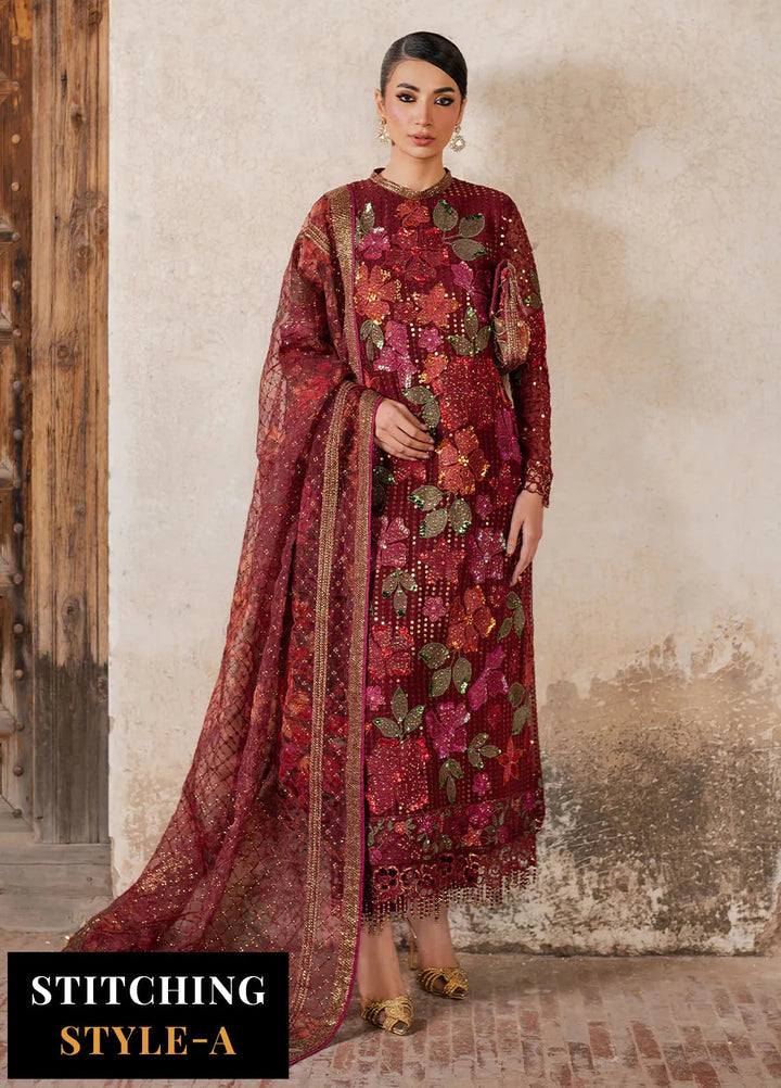 Iznik Embroidered Chiffon Suits Unstitched 3 Piece IZ25LC ILC-05 - Luxury Collection