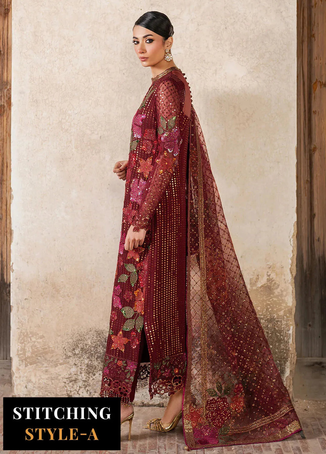 Iznik Embroidered Chiffon Suits Unstitched 3 Piece IZ25LC ILC-05 - Luxury Collection