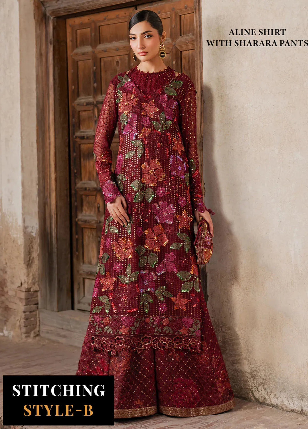 Iznik Embroidered Chiffon Suits Unstitched 3 Piece IZ25LC ILC-05 - Luxury Collection