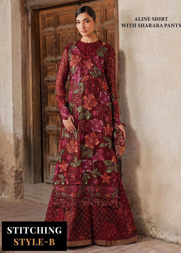 Iznik Embroidered Chiffon Suits Unstitched 3 Piece IZ25LC ILC-05 - Luxury Collection