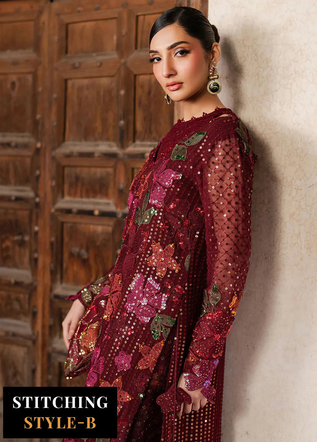 Iznik Embroidered Chiffon Suits Unstitched 3 Piece IZ25LC ILC-05 - Luxury Collection
