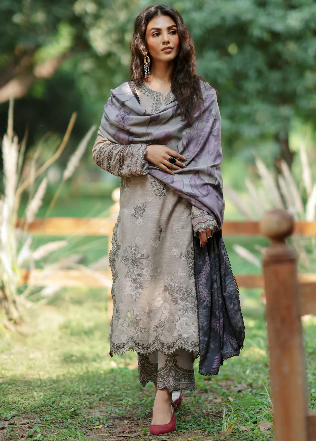 Iznik Embroidered Khaddar Suit Unstitched 3 Piece IZ24PW IPK-06 - Winter Collection
