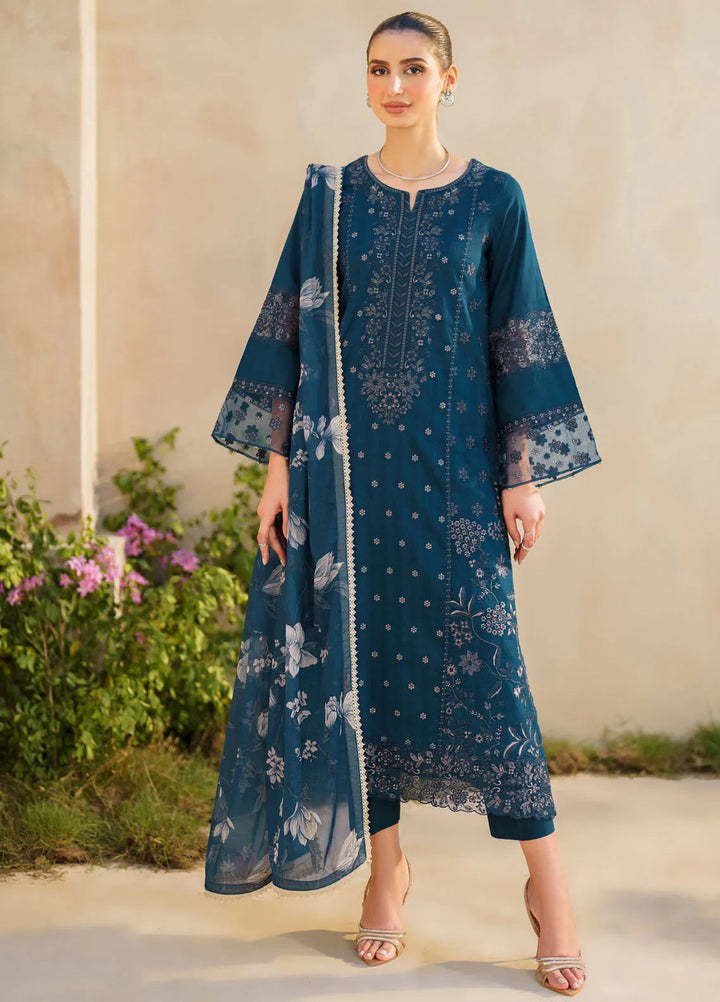 Iznik Embroidered Lawn Suit Unstitched 3 Piece IZ24F SFL-01 Jubilance - Festive Collection