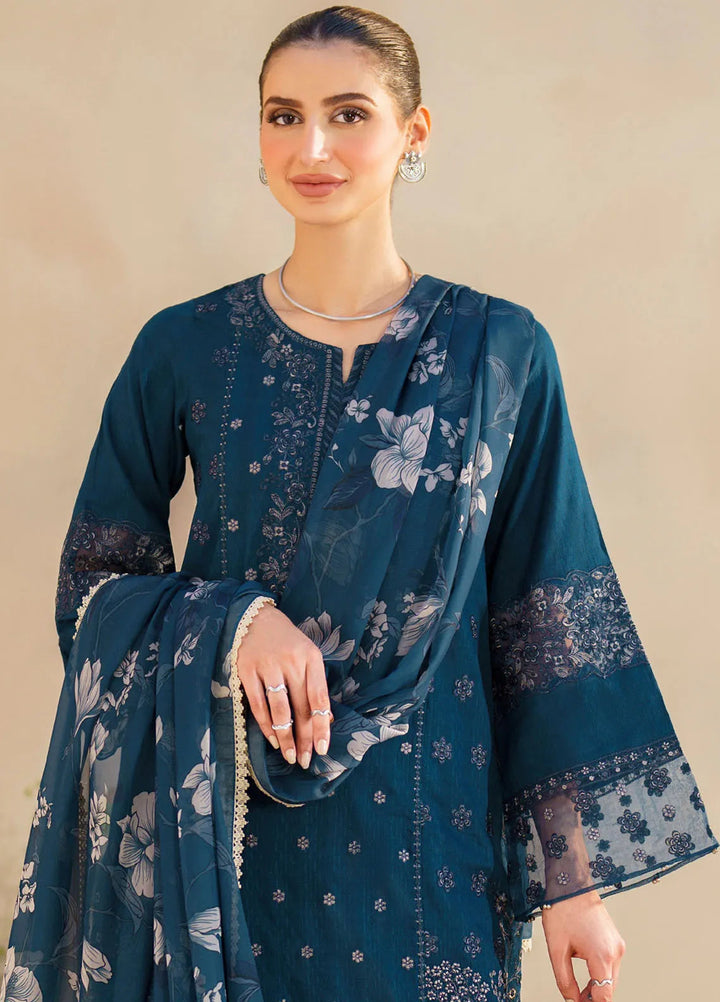 Iznik Embroidered Lawn Suit Unstitched 3 Piece IZ24F SFL-01 Jubilance - Festive Collection