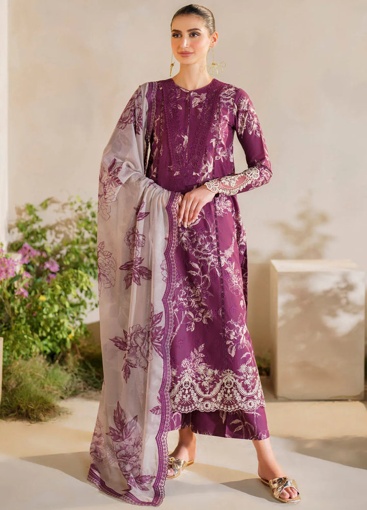 Iznik Embroidered Lawn Suit Unstitched 3 Piece IZ24F SFL-04 Splendor - Festive Collection