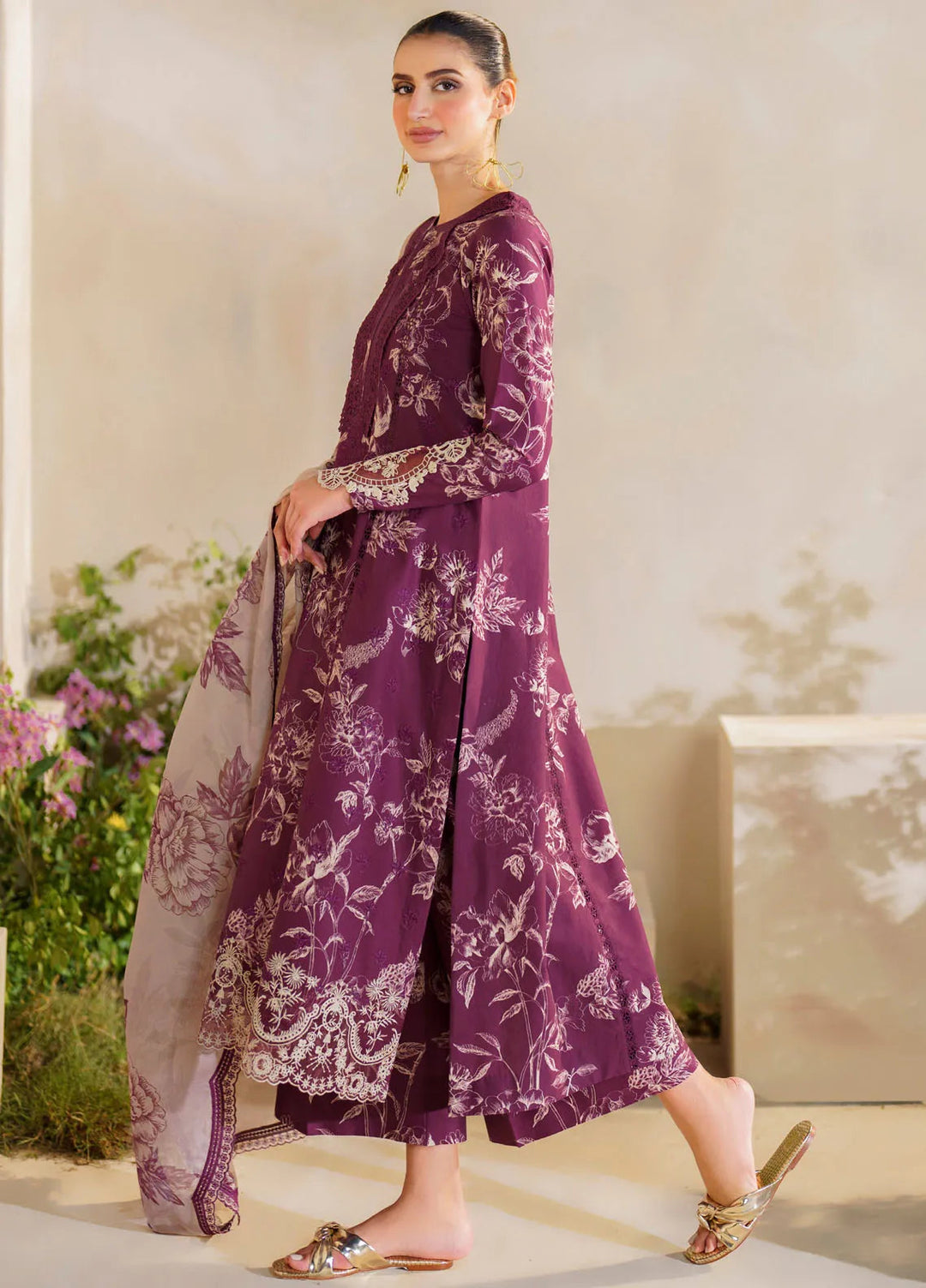 Iznik Embroidered Lawn Suit Unstitched 3 Piece IZ24F SFL-04 Splendor - Festive Collection
