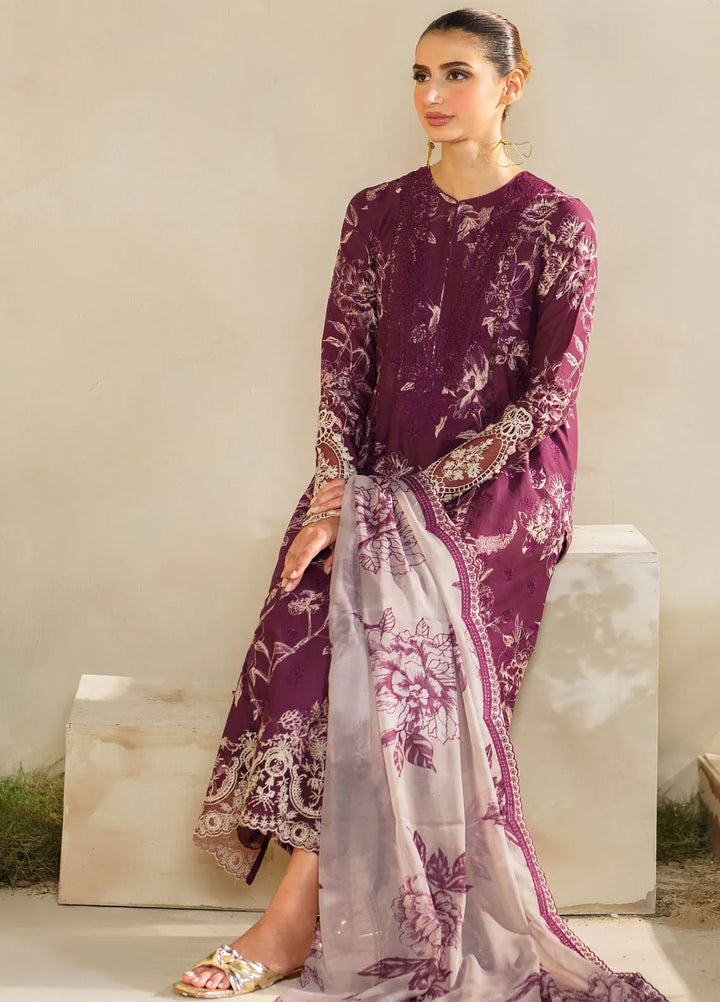 Iznik Embroidered Lawn Suit Unstitched 3 Piece IZ24F SFL-04 Splendor - Festive Collection