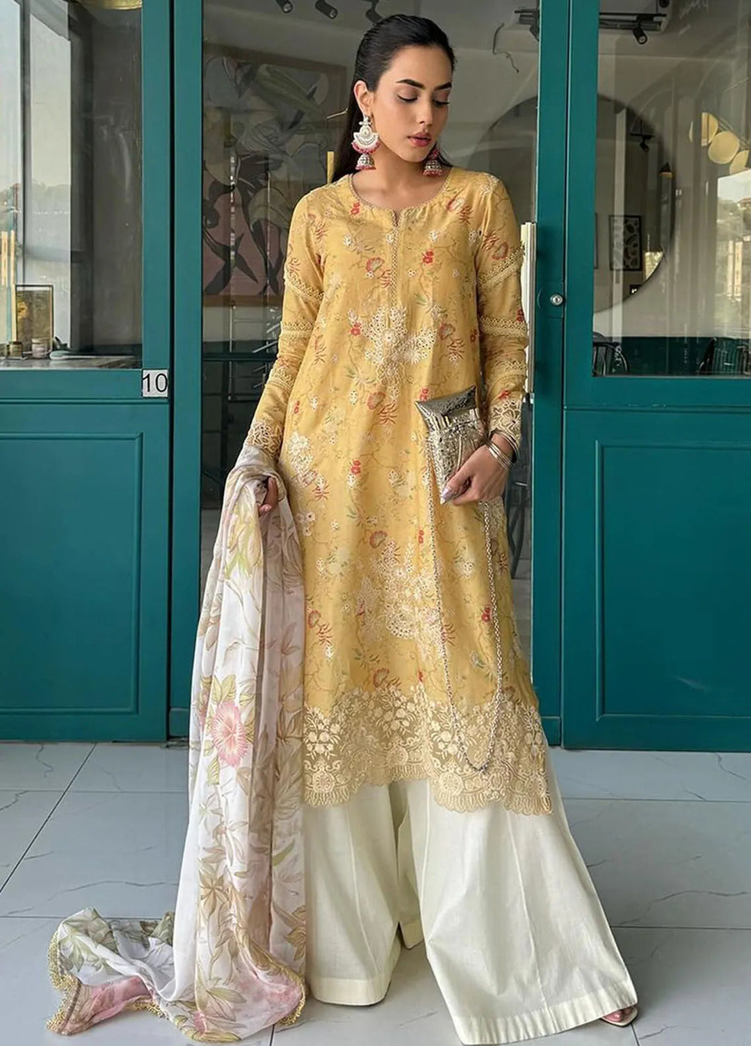 Iznik Embroidered Lawn Suit Unstitched 3 Piece IZ24F SFL-09 Luminary - Festive Collection