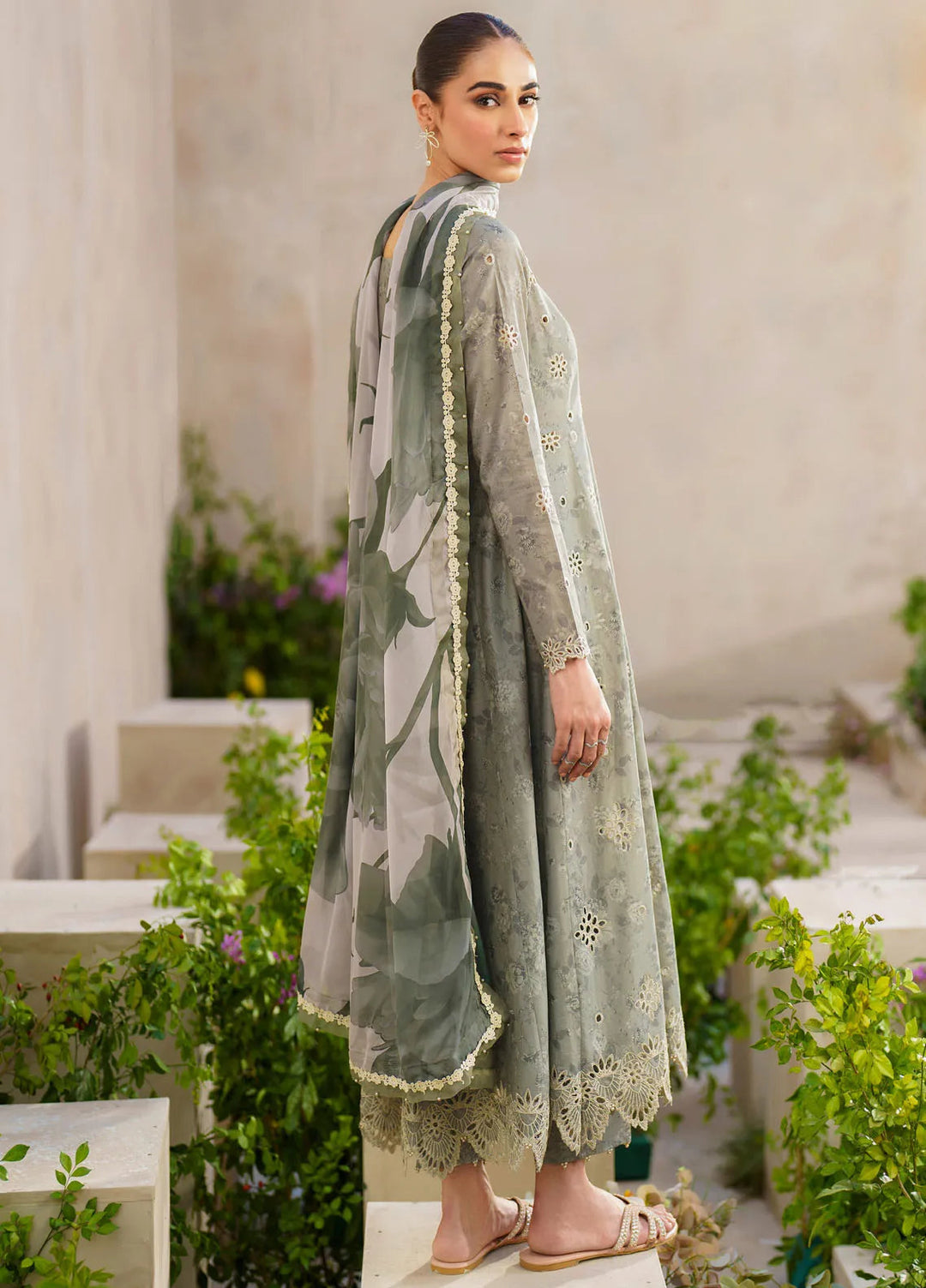 Iznik Embroidered Lawn Suit Unstitched 3 Piece IZ24F SFL-10 Serenity - Festive Collection