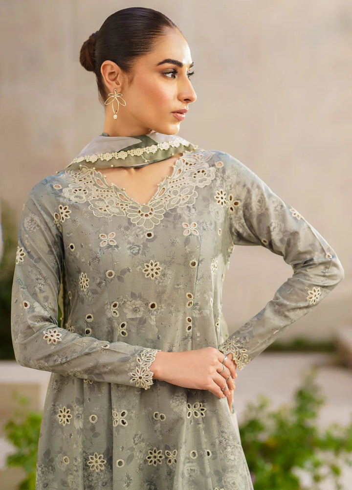 Iznik Embroidered Lawn Suit Unstitched 3 Piece IZ24F SFL-10 Serenity - Festive Collection