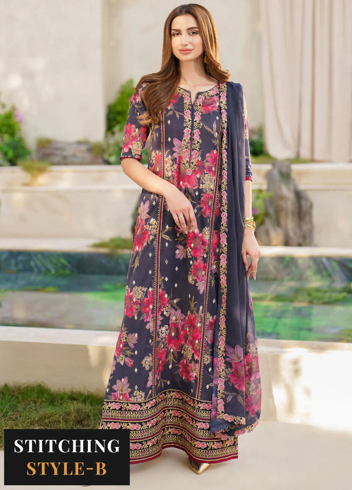 Iznik Embroidered Lawn Suit Unstitched 3 Piece IZ24F SFL-12 Resplendence - Festive Collection