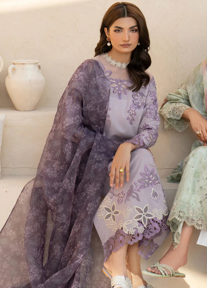 Iznik Embroidered Lawn Suit Unstitched 3 Piece IZ25FE EFL-01 - Summer Collection