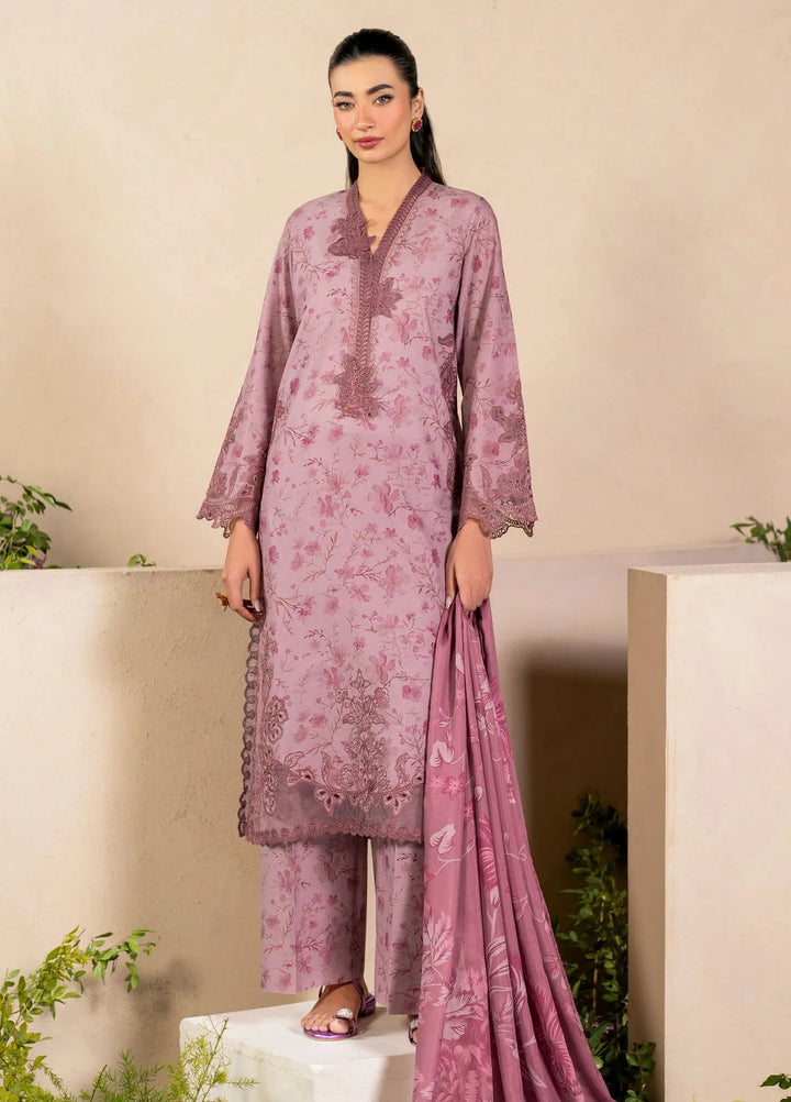 Iznik Embroidered Lawn Suit Unstitched 3 Piece IZ25FE EFL-04 - Summer Collection