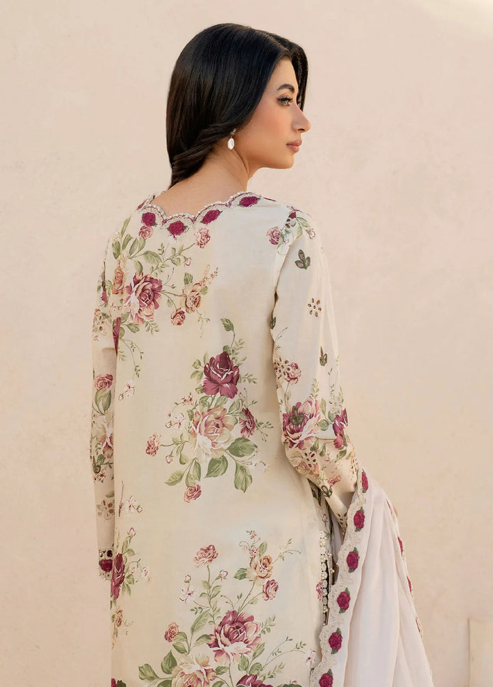 Iznik Embroidered Lawn Suit Unstitched 3 Piece IZ25FE EFL-05 - Summer Collection